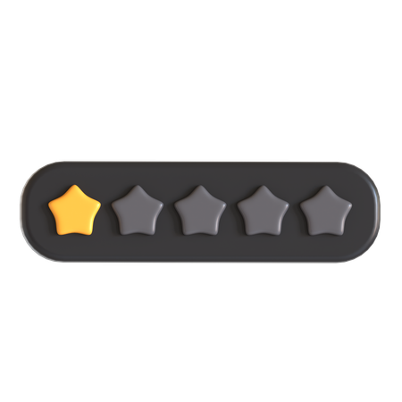 Ein Bewertungsstern  3D Icon