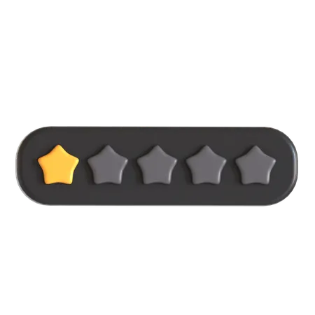 Ein Bewertungsstern  3D Icon