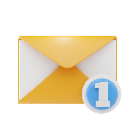 Eine eingehende E-Mail  3D Icon