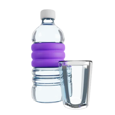 Eine Flasche Wasser  3D Icon