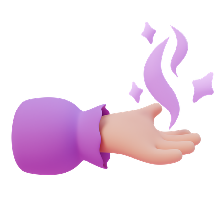 Eine Hand spricht einen Zauber  3D Icon