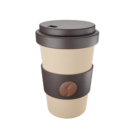 Eine Tasse Kaffee  3D Illustration