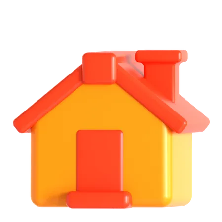 Einfaches Haus  3D Icon