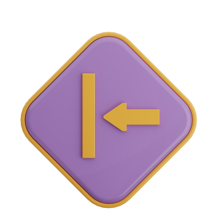 Eingabetaste nach links  3D Icon