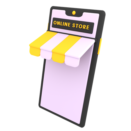 Einkaufs-App  3D Illustration