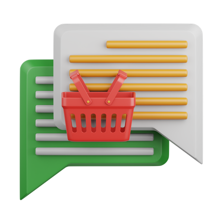 Einkaufschat  3D Icon