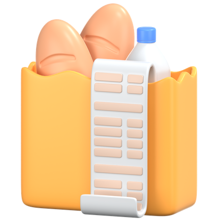 Einkaufsbeleg  3D Icon