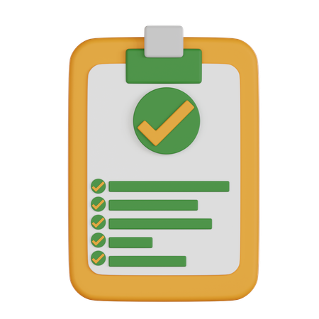 Einkaufscheckliste  3D Icon