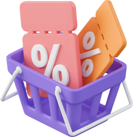 Einkaufsrabatt  3D Icon