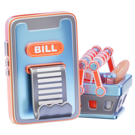 Einkaufsrechnung  3D Icon