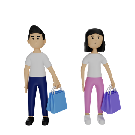 Einkaufstüten  3D Icon