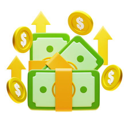 Einkommen steigern  3D Icon