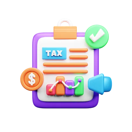 Einkommensteuererklärung  3D Icon