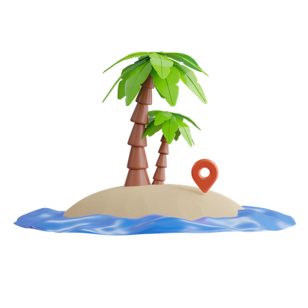 Einsame Insel  3D Icon