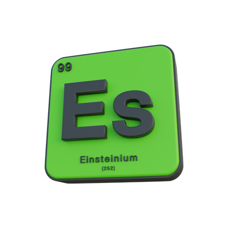 Einsteinium  3D Illustration