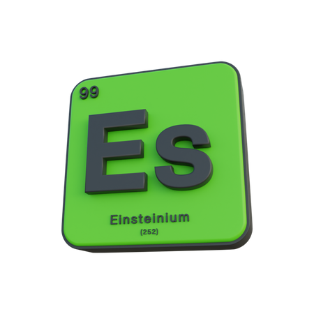 Einsteinium 3D Illustration