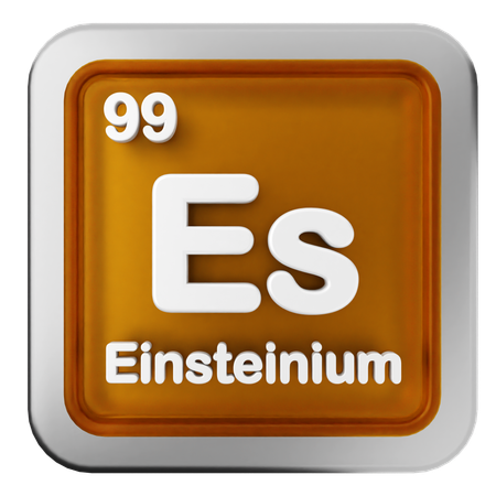 Einsteinium Periodic Table  3D Icon