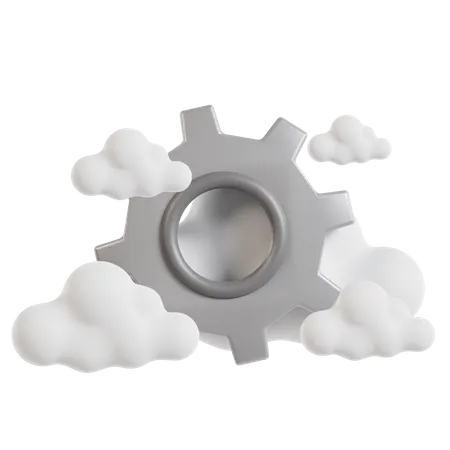 Einstellung Wolke  3D Icon