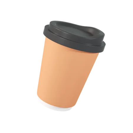 Einweg Kaffeetasse Symbol 3D Illustration