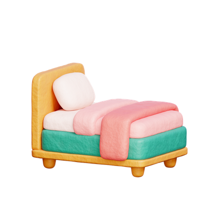 Einzelbett  3D Icon