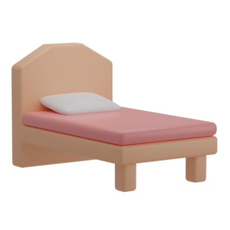 Einzelbett  3D Illustration