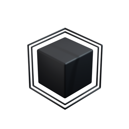 Einzelner Block aus einer Blockchain  3D Icon