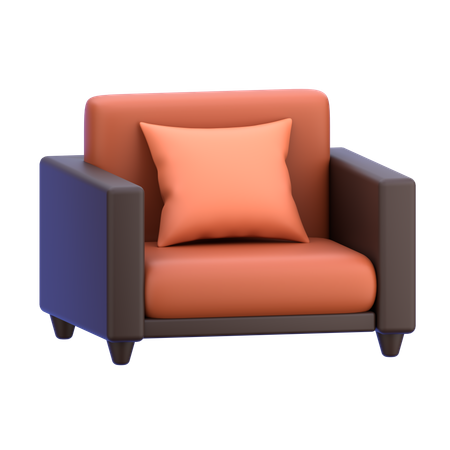 Einzelsofa  3D Icon