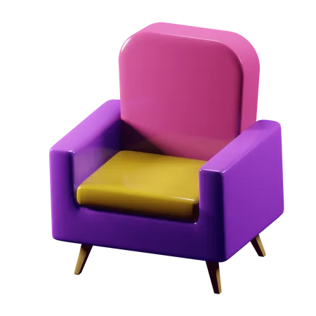 Einzelsofa  3D Illustration