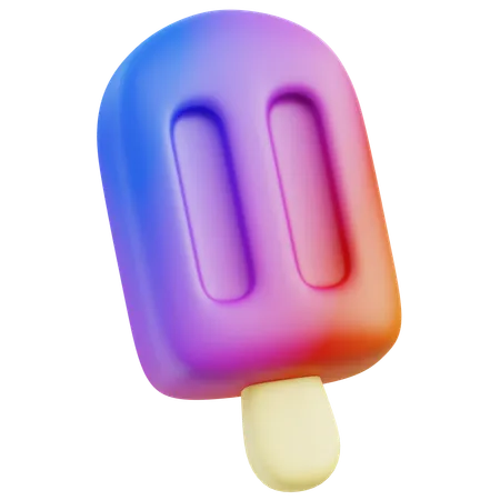 Eis am Stiel Regenbogen  3D Icon