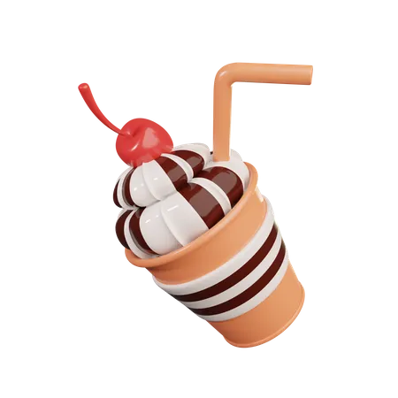 Eisbecher  3D Illustration