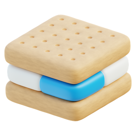 Eiscreme-Sandwich  3D Icon