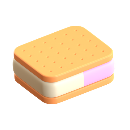 Eiscreme-Sandwich  3D Icon