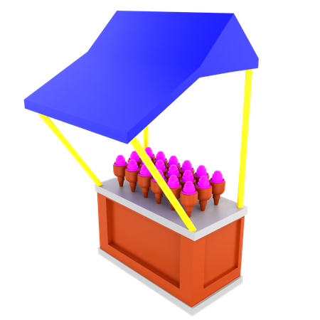 Eisdiele  3D Icon