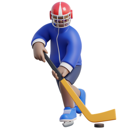 Eishockeyspieler  3D Illustration