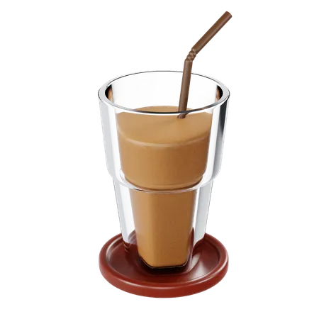 Eis Kaffee  3D Illustration