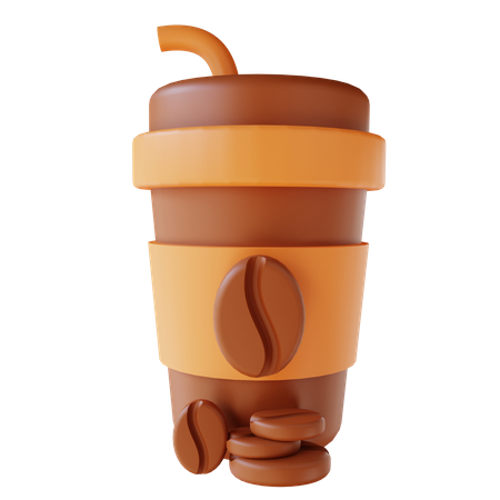 Eis Kaffee  3D Illustration