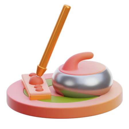 Eisstockschießen  3D Icon