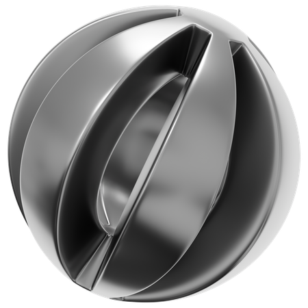 Eixo interno cromado  3D Icon