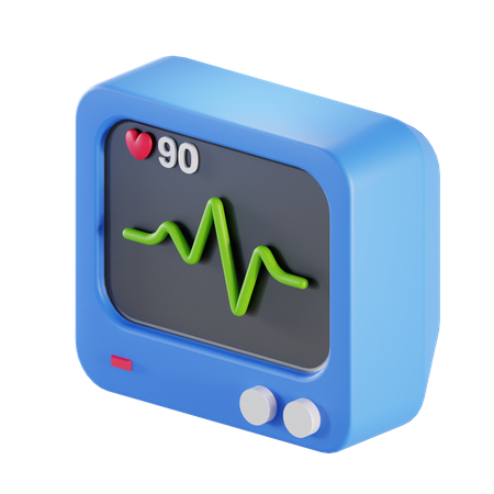 EKG-Gerät  3D Illustration