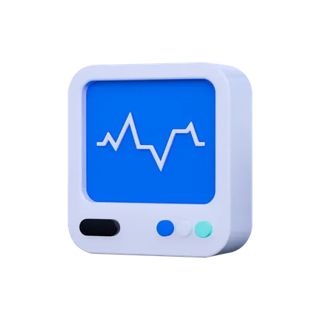 EKG-Gerät  3D Illustration