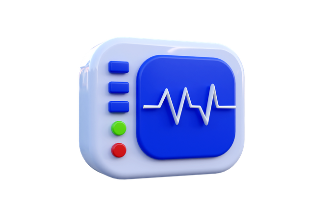 EKG-Gerät  3D Icon