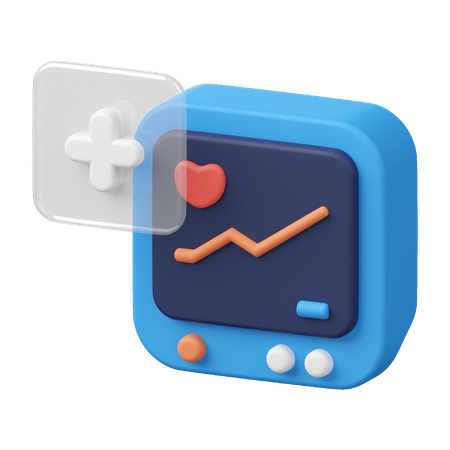 EKG-Gerät  3D Icon