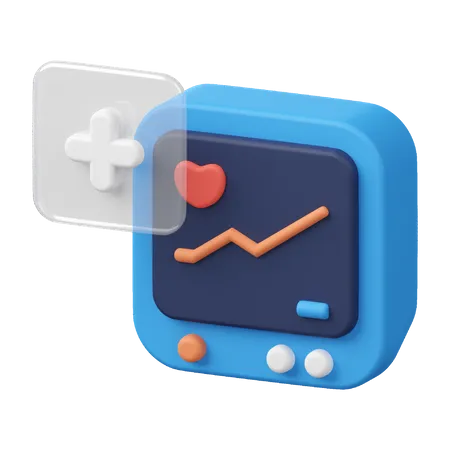 EKG-Gerät  3D Icon