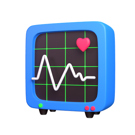 EKG-Gerät  3D Icon