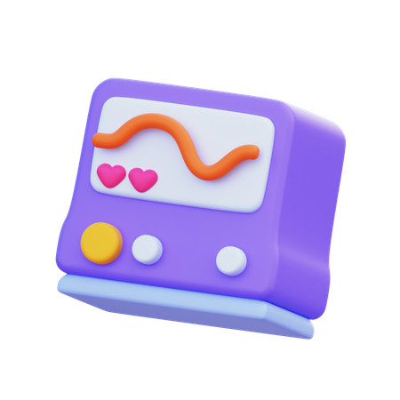 EKG-Gerät  3D Icon