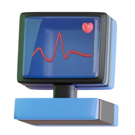 EKG-Gerät  3D Icon