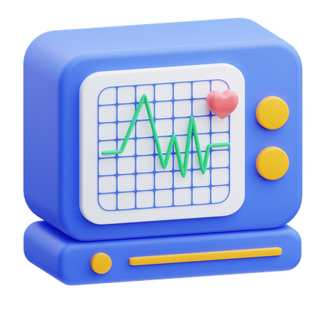 Ekg Heart Monitor  3D Icon
