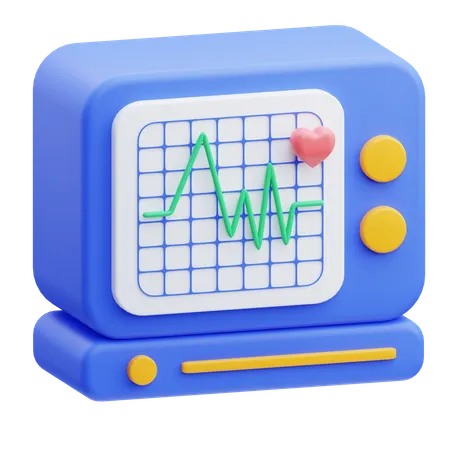 Ekg Heart Monitor  3D Icon