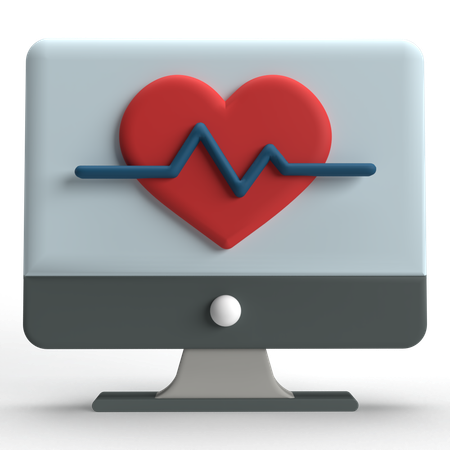 EKG-Monitor  3D Icon