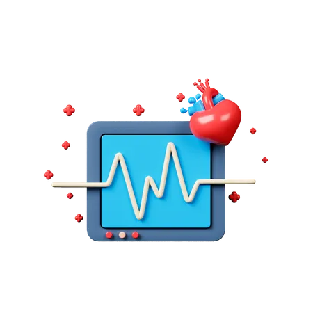 Ekg Monitor  3D Icon